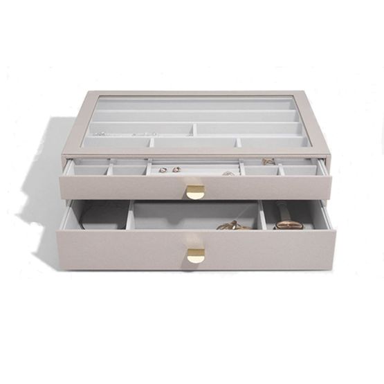 Jewellery/ Watch Accessories Jewellery Box Display Drawer - Supersize Jewellery Box - Set of 2 (with drawers)