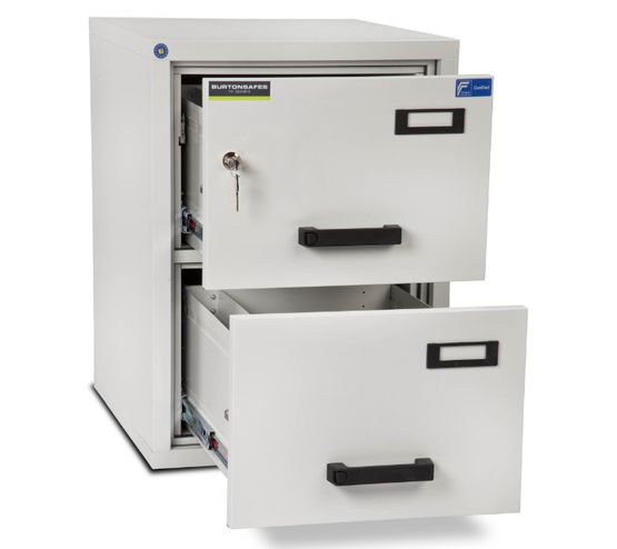 Burton Safes Fire Resistant Filing Cabinets - 2 Drawer