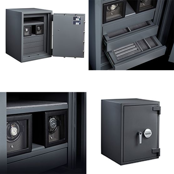 Burton Safes Burton Lusso Grade 3 - Size 1 (3 Drawer & 2 Wolf Watch Winders)