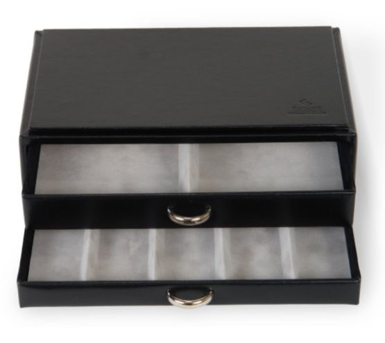 Jewellery/ Watch Accessories 2 Drawer Jewellery Chest - Black - Necklaces & Bracelets Chest