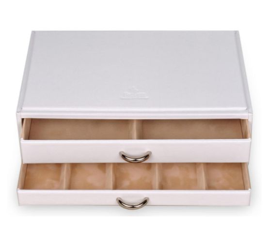 Jewellery/ Watch Accessories 2 Drawer Jewellery Chest - White - Necklaces & Bracelets Chest
