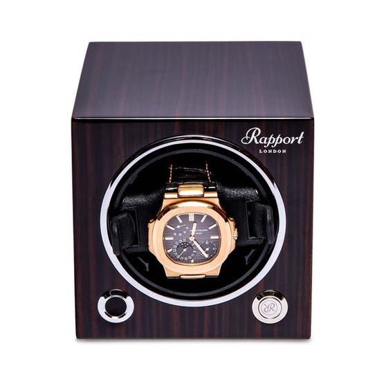 Jewellery/ Watch Accessories Rapport London Evo Single Watch Winder - Solid Wood Macassar