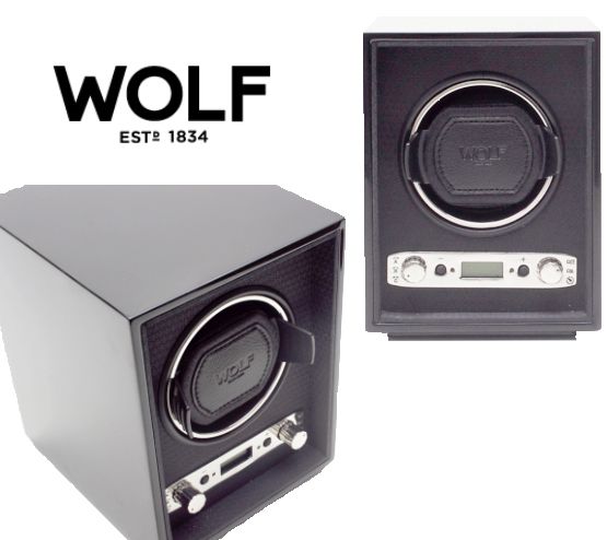 Jewellery/ Watch Accessories WOLF Meridian Black Watch Winders - Single Watch Winder