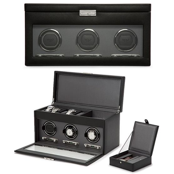 Jewellery/ Watch Accessories WOLF Viceroy Watch Winders - Triple Glass Fronted with Storage