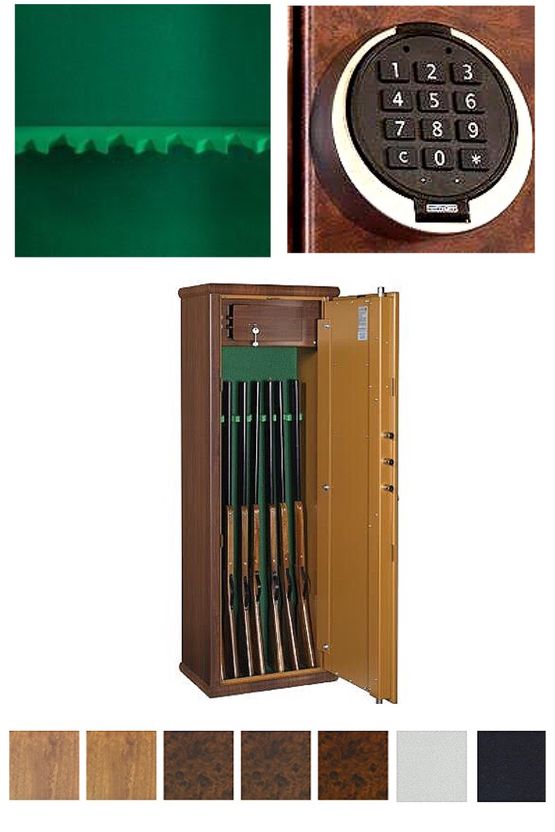 Johnson's Gun Safes The Grifone S1 Gun Cabinet - BW 8 Gun Rack