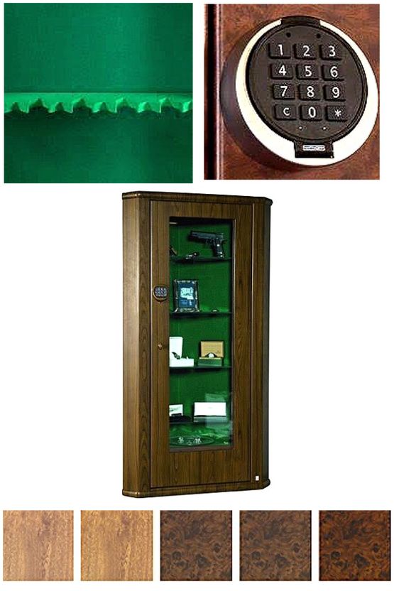 Johnson's Gun Safes The Principe S2 Gun Cabinet (Holds up to 8 Guns) - AW 4 Glass Shelves