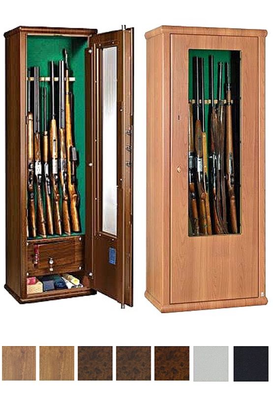 Johnson's Gun Safes The Scrigno S2 Gun Cabinet - BW 7 Gun Rack
