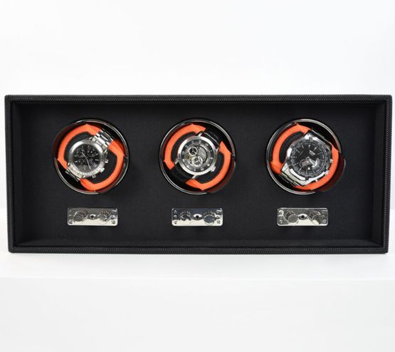 Jewellery/ Watch Accessories Goodwood Watch Winders Triple - Orange